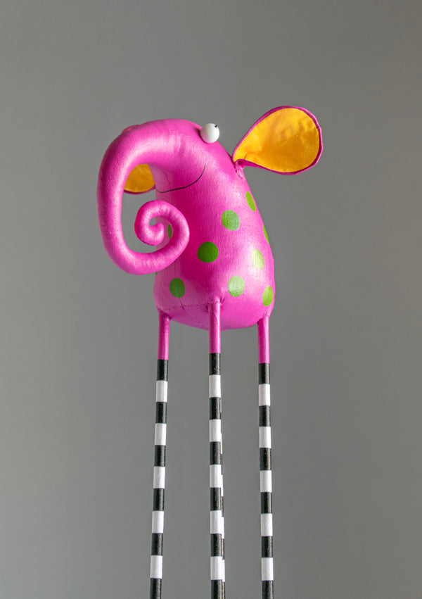 Handmade Big Pink Elephant Interior Sculpture, Home Decoration - Image 3