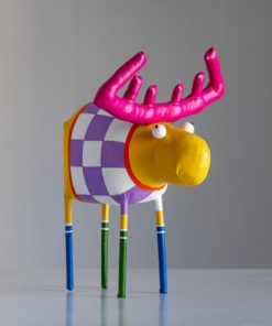 Handmade Sunny Moose Interior Sculpture