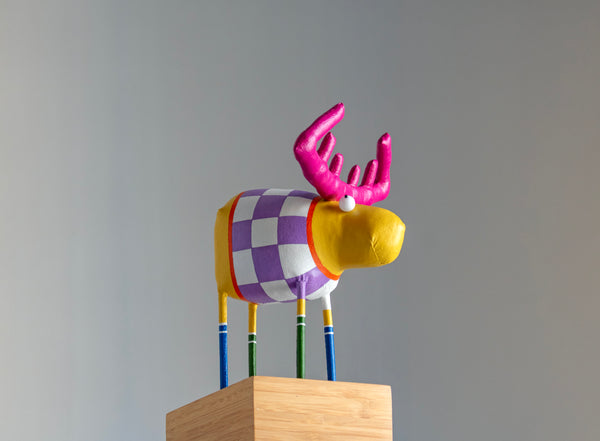 Handmade Sunny Moose Interior Sculpture - Image 4
