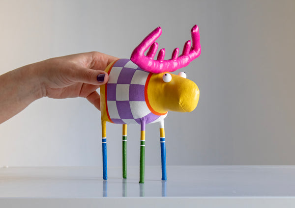 Handmade Sunny Moose Interior Sculpture - Image 5