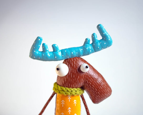 Albert the moose Collectible Handcrafted interior toy