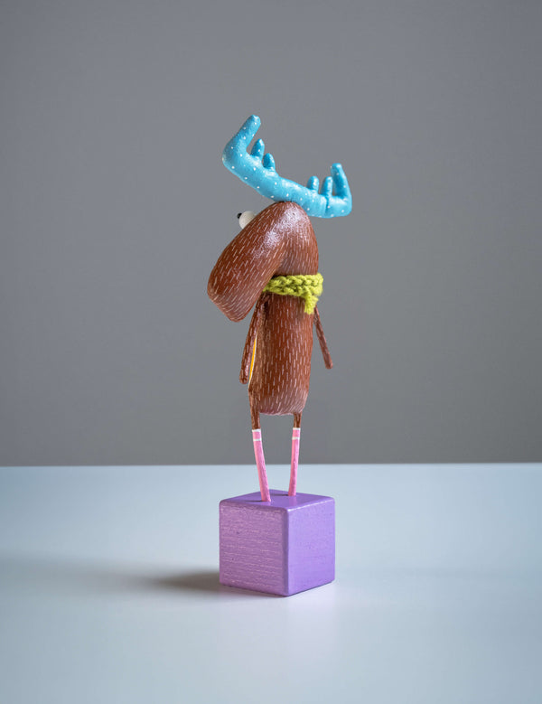 Albert the moose Collectible Handcrafted interior toy - Image 2