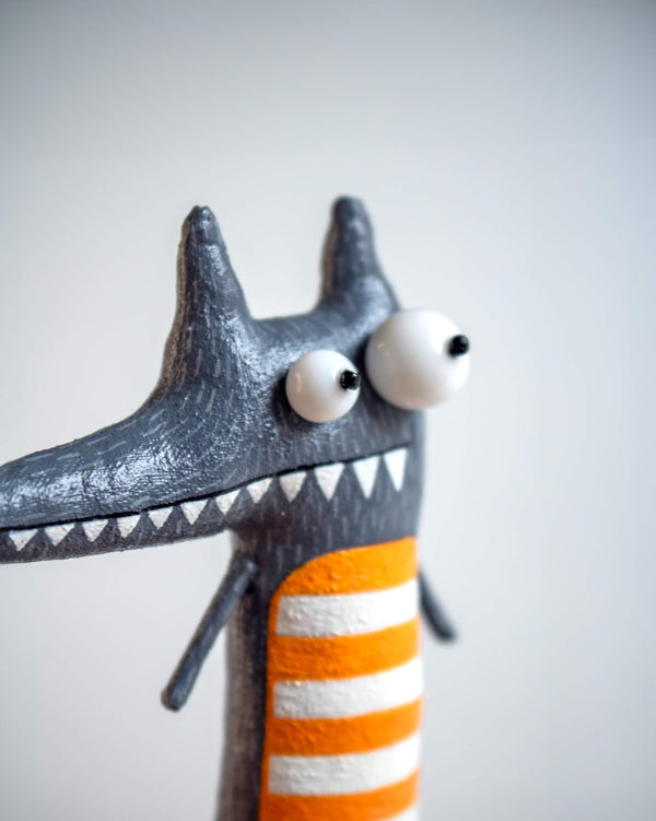 Matthew the wolf Collectible Handcrafted interior toy