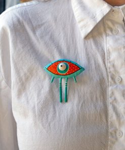 Handmade Cheerful Eye Unique Brooch
