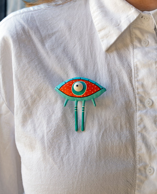 Handmade Cheerful Eye Unique Brooch