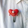 Handmade Little Heart Brooch