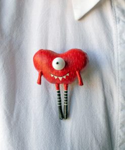Handmade Little Heart Brooch