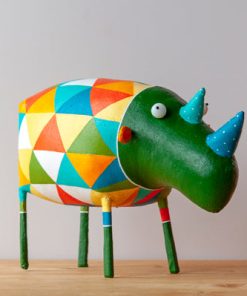 Handmade Pet Rhino Interior Sculpture