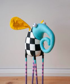 Handmade Chess Elephant Interior Sculpture
