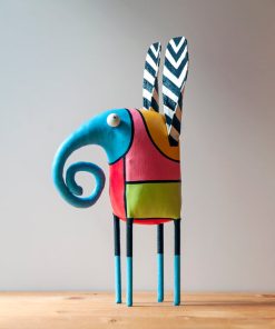 Handmade Pop Art Elephant Interior Sculpture