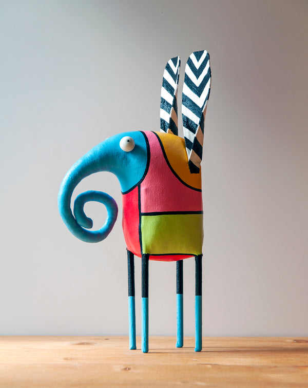 Handmade Pop Art Elephant Interior Sculpture
