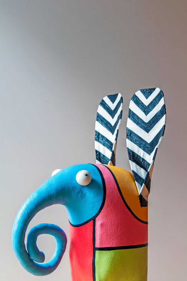 Handmade Pop Art Elephant Interior Sculpture - Image 2