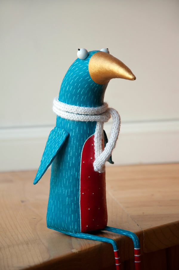Handmade Dreaming Seagull Bird Interior Sculpture