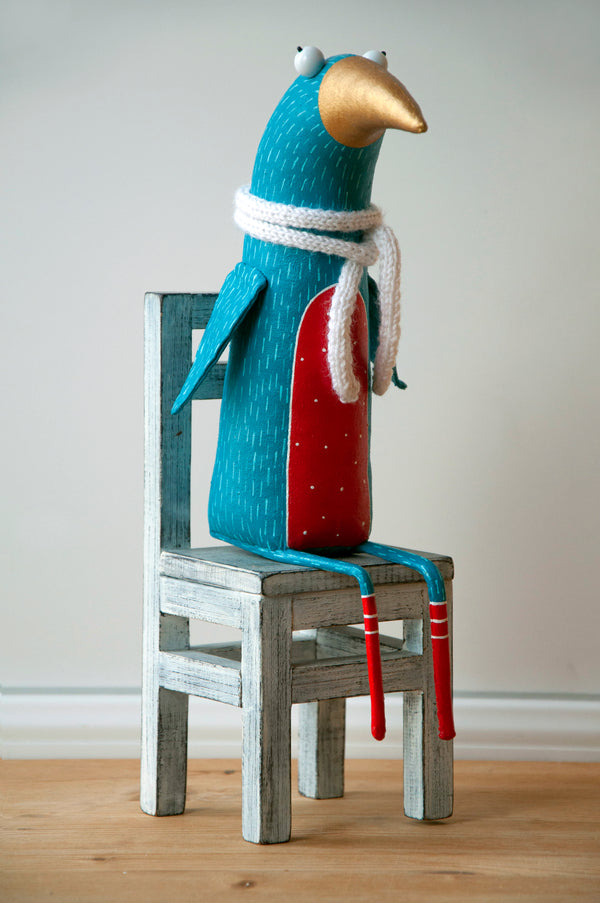 Handmade Dreaming Seagull Bird Interior Sculpture - Image 4