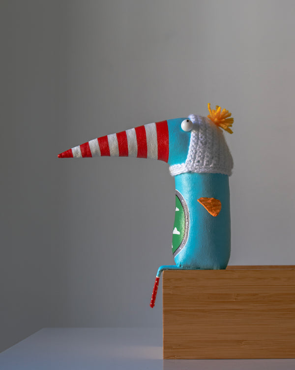 Handmade Bird with Clouds inside Interior Sculpture - Image 3