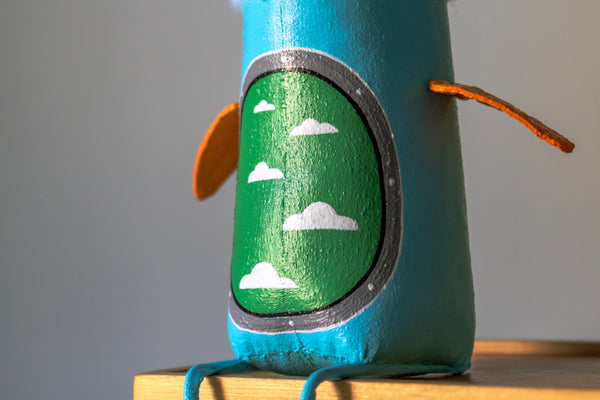 Handmade Bird with Clouds inside Interior Sculpture - Image 4