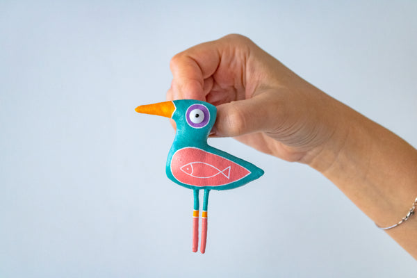 Handmade Seagull, Bird - Brooch