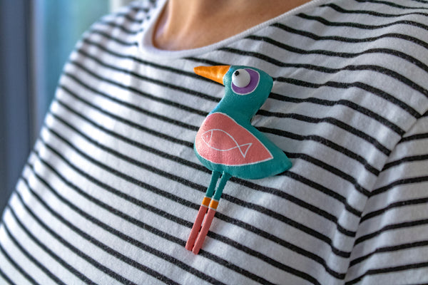 Handmade Seagull, Bird - Brooch - Image 3