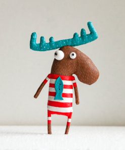 Handmade Sea Moose Large Unique Brooch