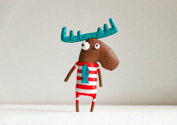 Handmade Sea Moose Large Unique Brooch