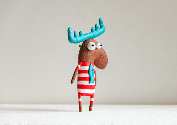 Handmade Sea Moose Large Unique Brooch - Image 2