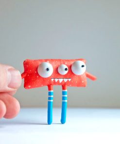 Handmade Little Monster Bob Brooch