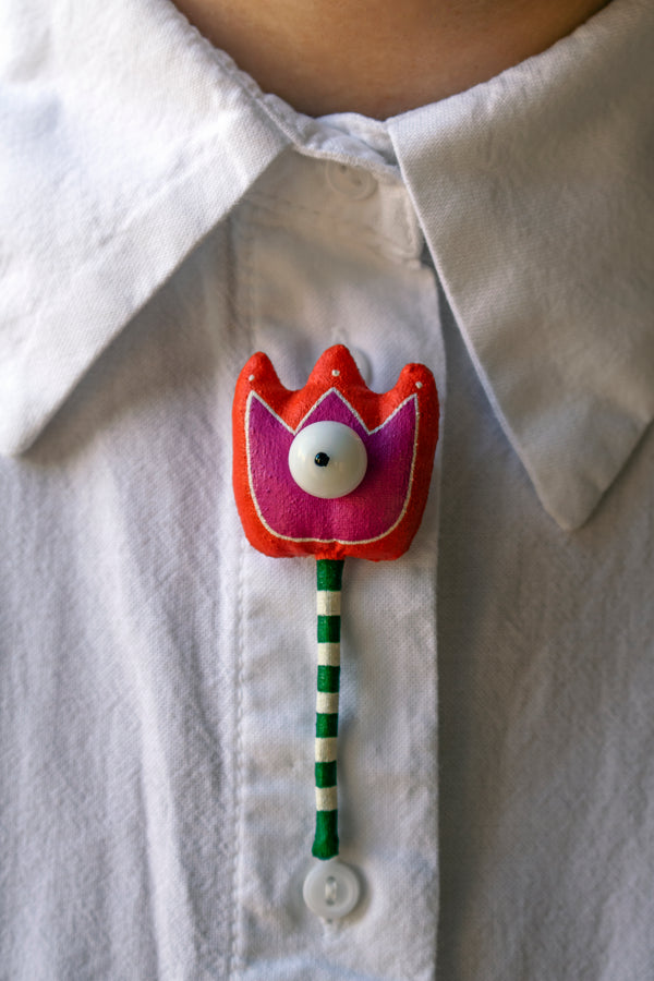 Handmade Flower Brooch - Image 2
