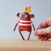 Handmade Monkey Queen Brooch
