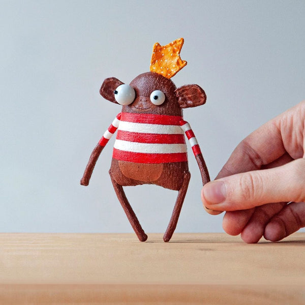Handmade Monkey Queen Brooch