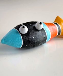 Handmade Curious Fish Brooch