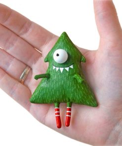 Handmade Christmas Tree Brooch