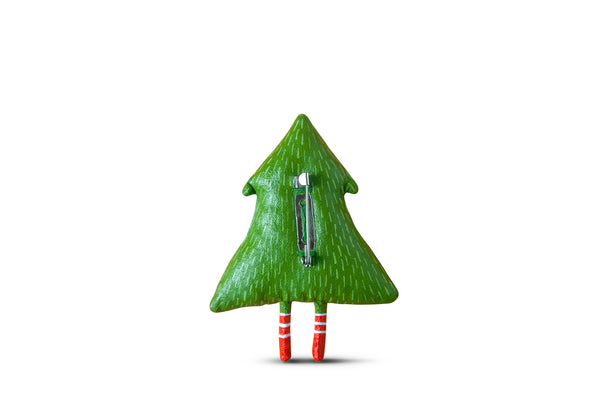 Handmade Christmas Tree Brooch - Image 2