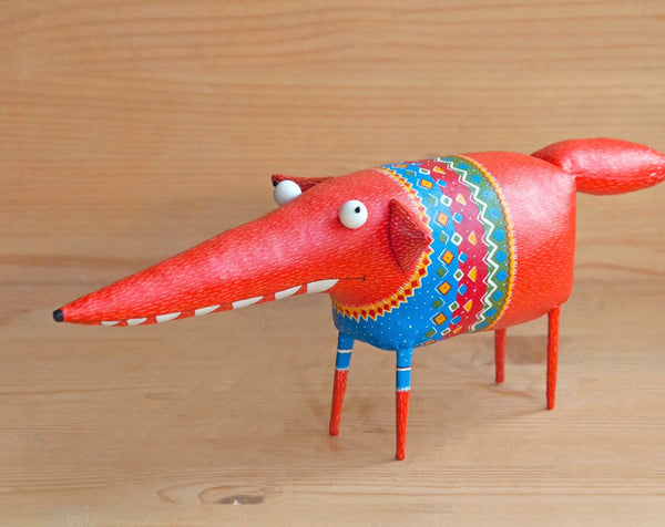 Handmade Interior Sculpture Well-Fed Fox - Image 2