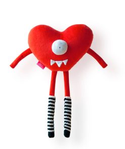 Handmade Plush Heart in the Knitted Socks