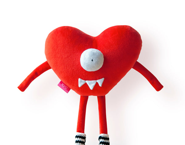 Handmade Plush Heart in the Knitted Socks - Image 2
