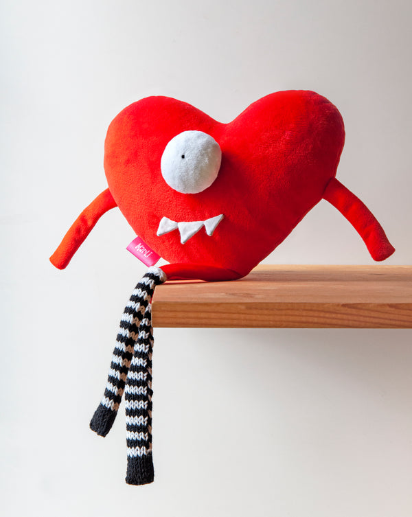 Handmade Plush Heart in the Knitted Socks - Image 3