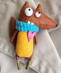 Handmade Smart Squirrel, Brooch